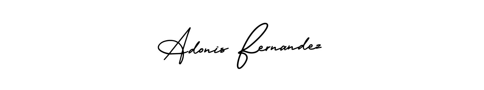 The best way (AmerikaSignatureDemo-Regular) to make a short signature is to pick only two or three words in your name. The name Adonis Fernandez include a total of six letters. For converting this name. Adonis Fernandez signature style 3 images and pictures png