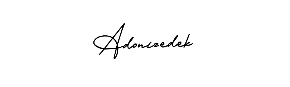 Adonizedek stylish signature style. Best Handwritten Sign (AmerikaSignatureDemo-Regular) for my name. Handwritten Signature Collection Ideas for my name Adonizedek. Adonizedek signature style 3 images and pictures png
