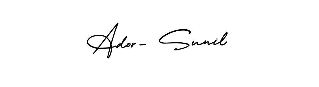 Make a beautiful signature design for name Ador- Sunil. Use this online signature maker to create a handwritten signature for free. Ador- Sunil signature style 3 images and pictures png