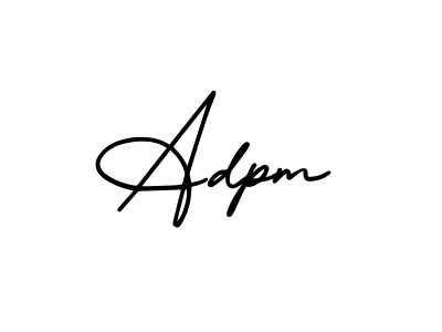 Use a signature maker to create a handwritten signature online. With this signature software, you can design (AmerikaSignatureDemo-Regular) your own signature for name Adpm. Adpm signature style 3 images and pictures png