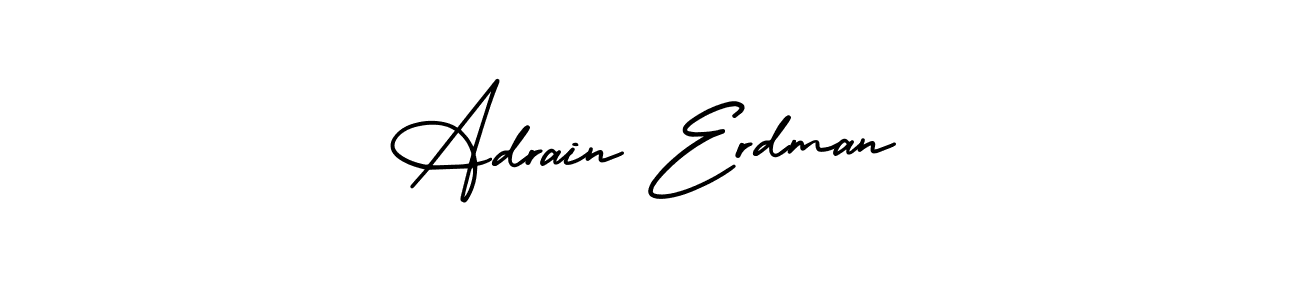 if you are searching for the best signature style for your name Adrain Erdman. so please give up your signature search. here we have designed multiple signature styles  using AmerikaSignatureDemo-Regular. Adrain Erdman signature style 3 images and pictures png