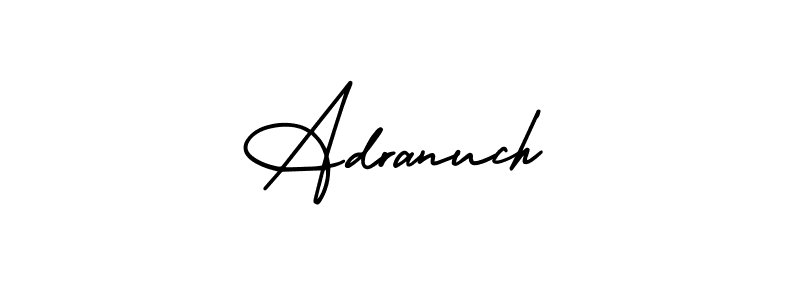 How to make Adranuch signature? AmerikaSignatureDemo-Regular is a professional autograph style. Create handwritten signature for Adranuch name. Adranuch signature style 3 images and pictures png