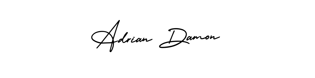 Also You can easily find your signature by using the search form. We will create Adrian Damon name handwritten signature images for you free of cost using AmerikaSignatureDemo-Regular sign style. Adrian Damon signature style 3 images and pictures png