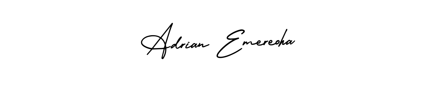 How to make Adrian Emereoha signature? AmerikaSignatureDemo-Regular is a professional autograph style. Create handwritten signature for Adrian Emereoha name. Adrian Emereoha signature style 3 images and pictures png