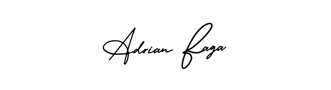 The best way (AmerikaSignatureDemo-Regular) to make a short signature is to pick only two or three words in your name. The name Adrian Faga include a total of six letters. For converting this name. Adrian Faga signature style 3 images and pictures png