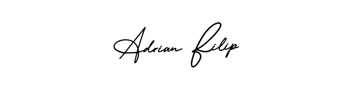 Similarly AmerikaSignatureDemo-Regular is the best handwritten signature design. Signature creator online .You can use it as an online autograph creator for name Adrian Filip. Adrian Filip signature style 3 images and pictures png
