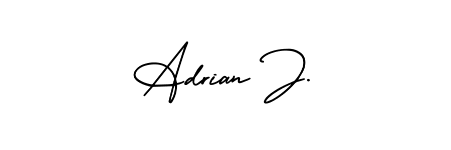 How to make Adrian J. signature? AmerikaSignatureDemo-Regular is a professional autograph style. Create handwritten signature for Adrian J. name. Adrian J. signature style 3 images and pictures png