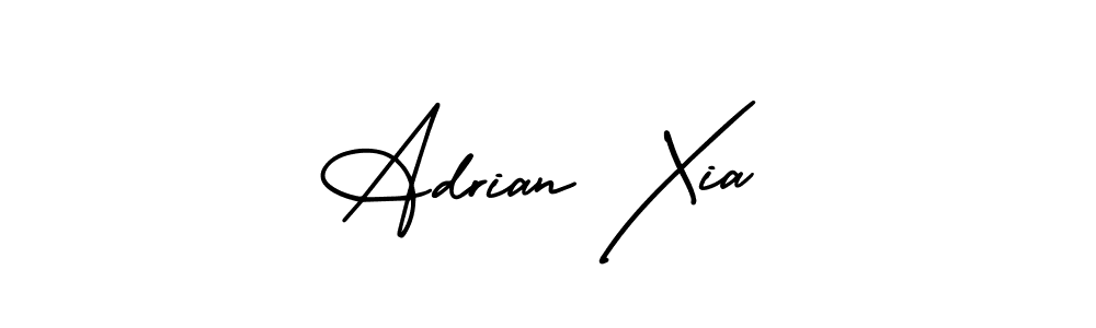 This is the best signature style for the Adrian Xia name. Also you like these signature font (AmerikaSignatureDemo-Regular). Mix name signature. Adrian Xia signature style 3 images and pictures png