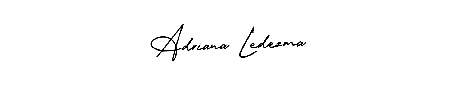 The best way (AmerikaSignatureDemo-Regular) to make a short signature is to pick only two or three words in your name. The name Adriana Ledezma include a total of six letters. For converting this name. Adriana Ledezma signature style 3 images and pictures png