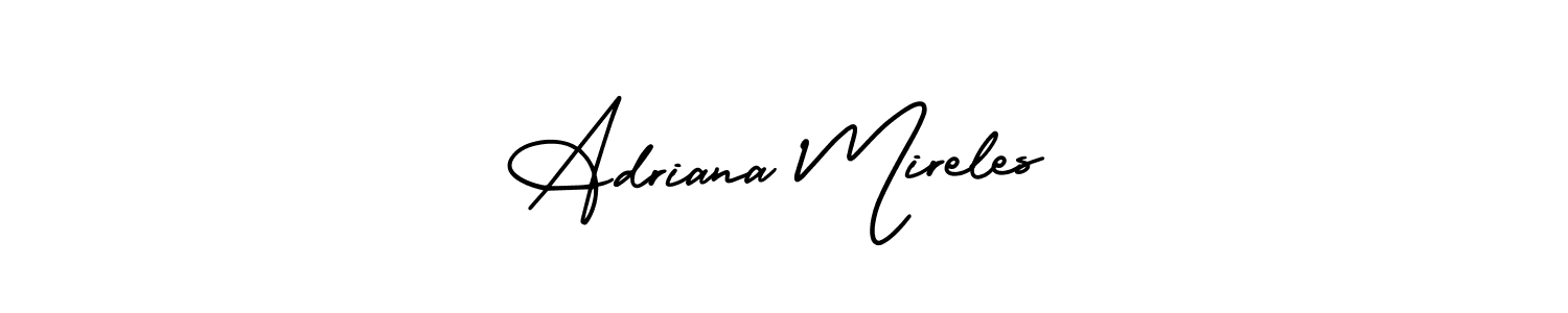 Adriana Mireles stylish signature style. Best Handwritten Sign (AmerikaSignatureDemo-Regular) for my name. Handwritten Signature Collection Ideas for my name Adriana Mireles. Adriana Mireles signature style 3 images and pictures png