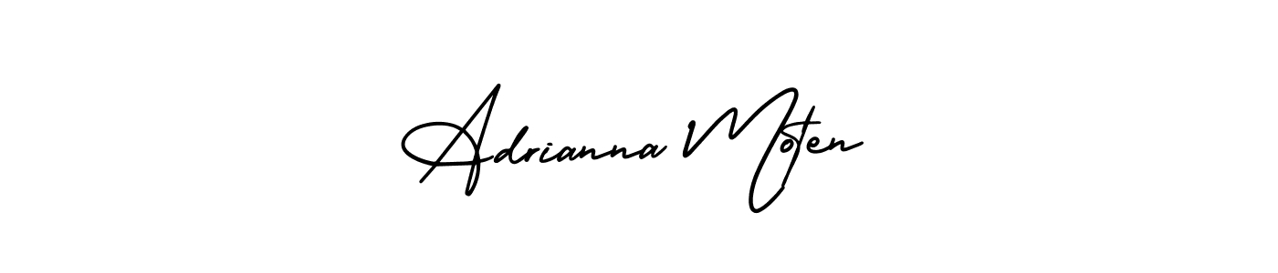 if you are searching for the best signature style for your name Adrianna Moten. so please give up your signature search. here we have designed multiple signature styles  using AmerikaSignatureDemo-Regular. Adrianna Moten signature style 3 images and pictures png