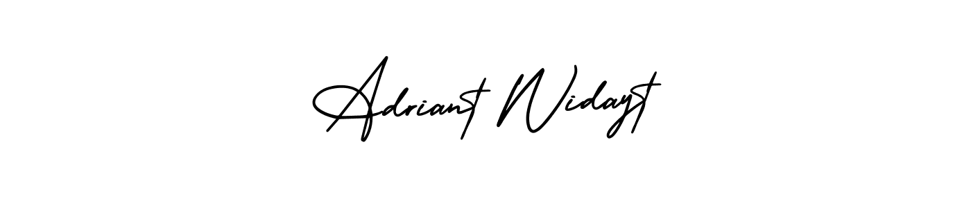 The best way (AmerikaSignatureDemo-Regular) to make a short signature is to pick only two or three words in your name. The name Adriant Widayt include a total of six letters. For converting this name. Adriant Widayt signature style 3 images and pictures png