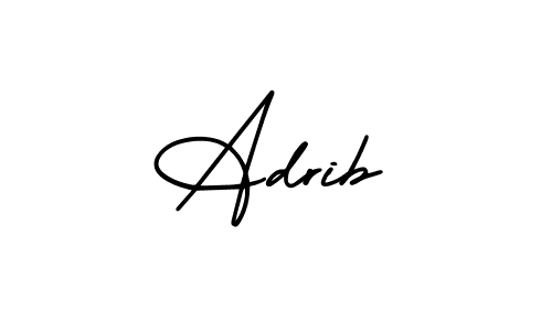 You should practise on your own different ways (AmerikaSignatureDemo-Regular) to write your name (Adrib) in signature. don't let someone else do it for you. Adrib signature style 3 images and pictures png