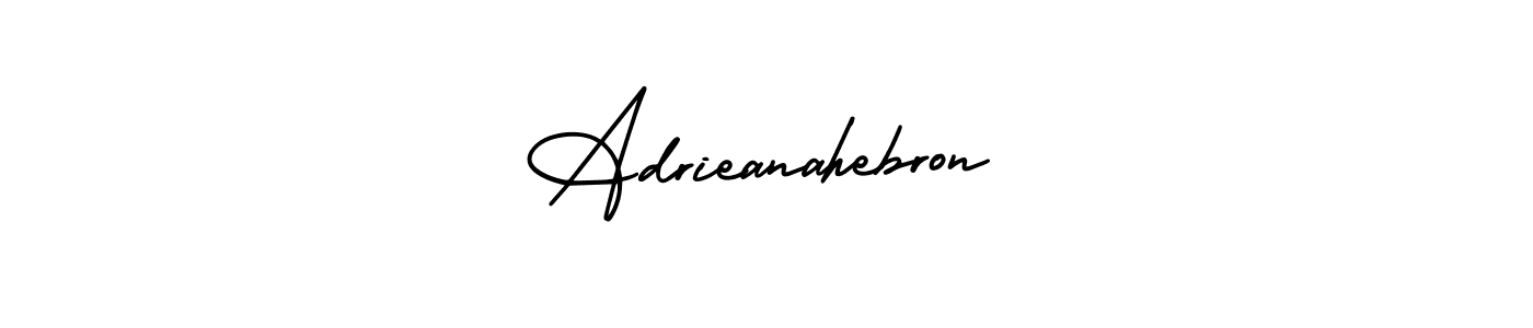 Make a beautiful signature design for name Adrieanahebron. With this signature (AmerikaSignatureDemo-Regular) style, you can create a handwritten signature for free. Adrieanahebron signature style 3 images and pictures png