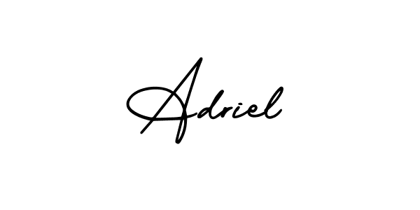How to make Adriel signature? AmerikaSignatureDemo-Regular is a professional autograph style. Create handwritten signature for Adriel name. Adriel signature style 3 images and pictures png