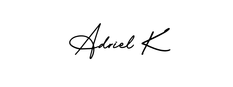 Once you've used our free online signature maker to create your best signature AmerikaSignatureDemo-Regular style, it's time to enjoy all of the benefits that Adriel K name signing documents. Adriel K signature style 3 images and pictures png