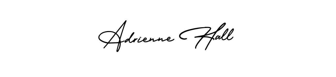 The best way (AmerikaSignatureDemo-Regular) to make a short signature is to pick only two or three words in your name. The name Adrienne Hall include a total of six letters. For converting this name. Adrienne Hall signature style 3 images and pictures png