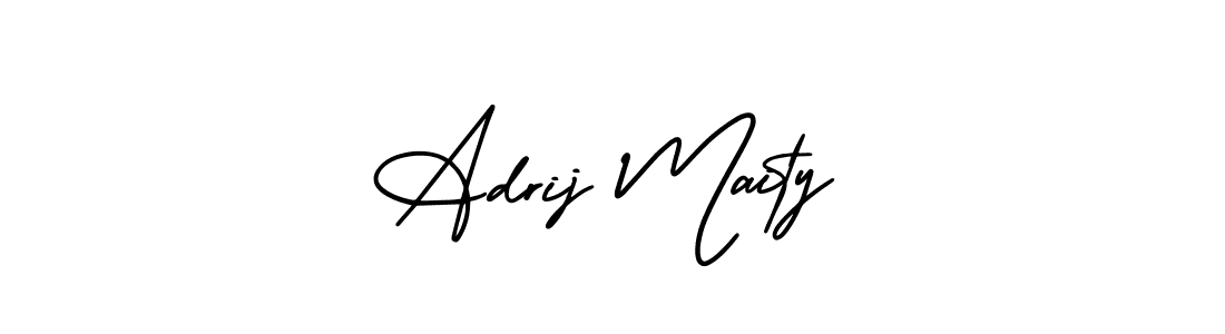 How to Draw Adrij Maity signature style? AmerikaSignatureDemo-Regular is a latest design signature styles for name Adrij Maity. Adrij Maity signature style 3 images and pictures png