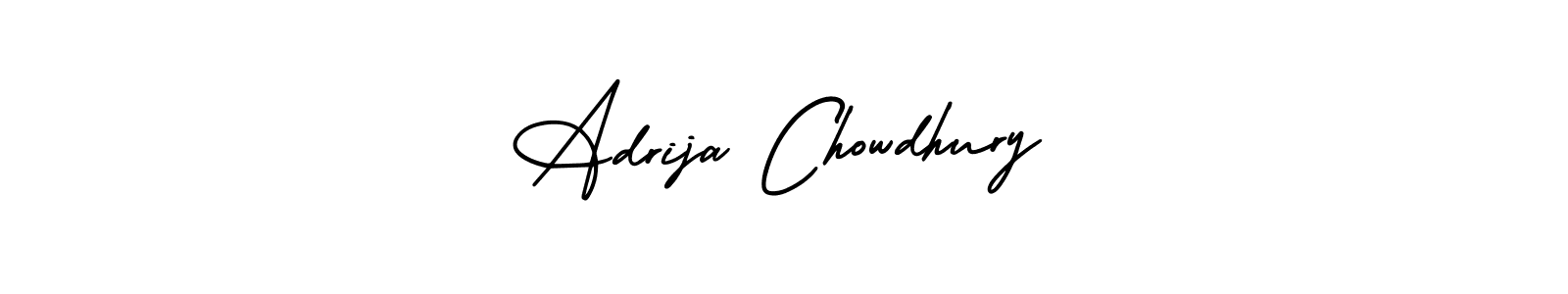 AmerikaSignatureDemo-Regular is a professional signature style that is perfect for those who want to add a touch of class to their signature. It is also a great choice for those who want to make their signature more unique. Get Adrija Chowdhury name to fancy signature for free. Adrija Chowdhury signature style 3 images and pictures png