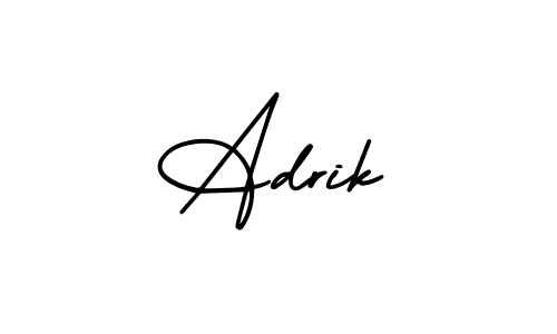 Design your own signature with our free online signature maker. With this signature software, you can create a handwritten (AmerikaSignatureDemo-Regular) signature for name Adrik. Adrik signature style 3 images and pictures png