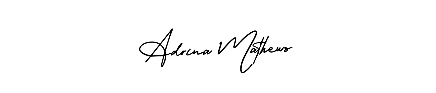 How to make Adrina Mathews signature? AmerikaSignatureDemo-Regular is a professional autograph style. Create handwritten signature for Adrina Mathews name. Adrina Mathews signature style 3 images and pictures png