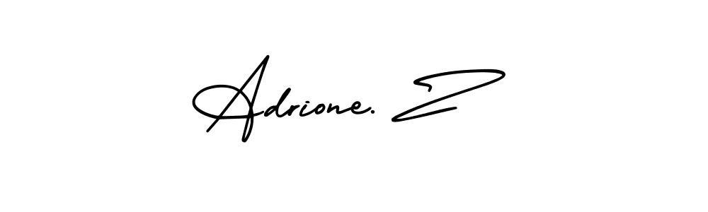 Use a signature maker to create a handwritten signature online. With this signature software, you can design (AmerikaSignatureDemo-Regular) your own signature for name Adrione. Z. Adrione. Z signature style 3 images and pictures png