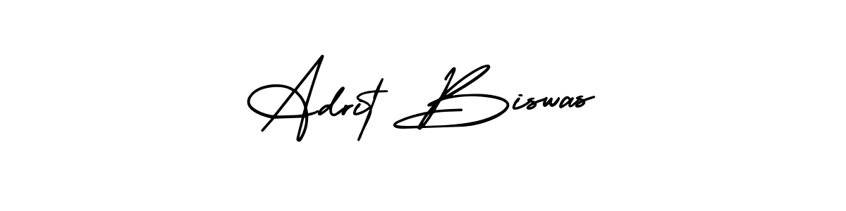 Make a beautiful signature design for name Adrit Biswas. With this signature (AmerikaSignatureDemo-Regular) style, you can create a handwritten signature for free. Adrit Biswas signature style 3 images and pictures png