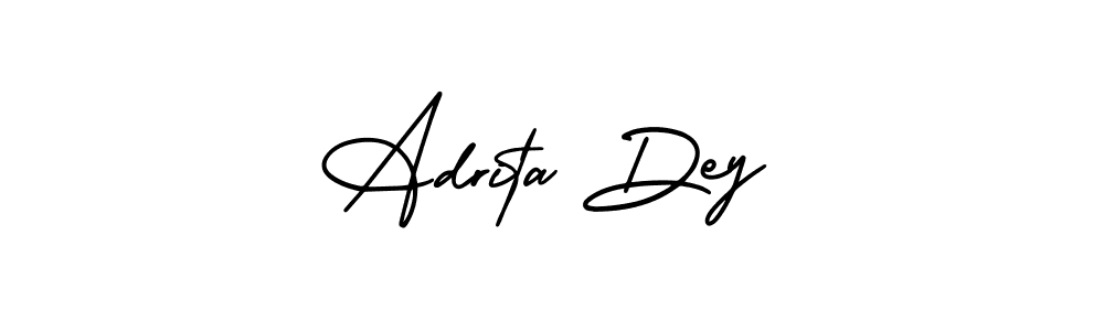 Make a beautiful signature design for name Adrita Dey. With this signature (AmerikaSignatureDemo-Regular) style, you can create a handwritten signature for free. Adrita Dey signature style 3 images and pictures png
