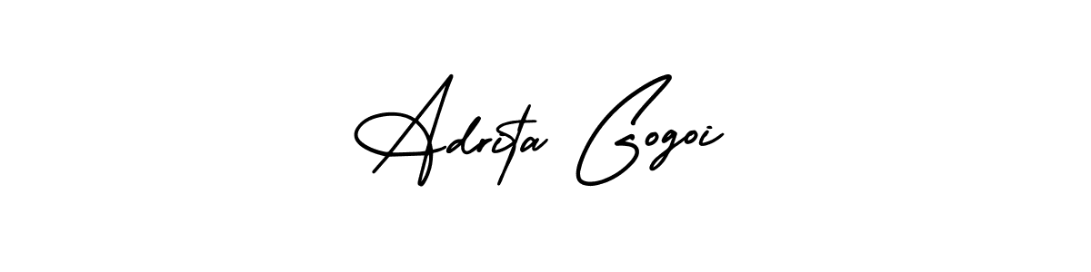 Adrita Gogoi stylish signature style. Best Handwritten Sign (AmerikaSignatureDemo-Regular) for my name. Handwritten Signature Collection Ideas for my name Adrita Gogoi. Adrita Gogoi signature style 3 images and pictures png