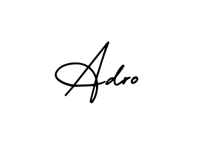 Make a beautiful signature design for name Adro. With this signature (AmerikaSignatureDemo-Regular) style, you can create a handwritten signature for free. Adro signature style 3 images and pictures png