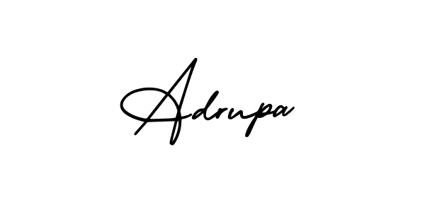 You should practise on your own different ways (AmerikaSignatureDemo-Regular) to write your name (Adrupa) in signature. don't let someone else do it for you. Adrupa signature style 3 images and pictures png