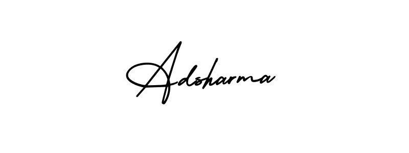 Use a signature maker to create a handwritten signature online. With this signature software, you can design (AmerikaSignatureDemo-Regular) your own signature for name Adsharma. Adsharma signature style 3 images and pictures png