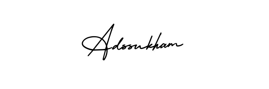 Also we have Adssukham name is the best signature style. Create professional handwritten signature collection using AmerikaSignatureDemo-Regular autograph style. Adssukham signature style 3 images and pictures png