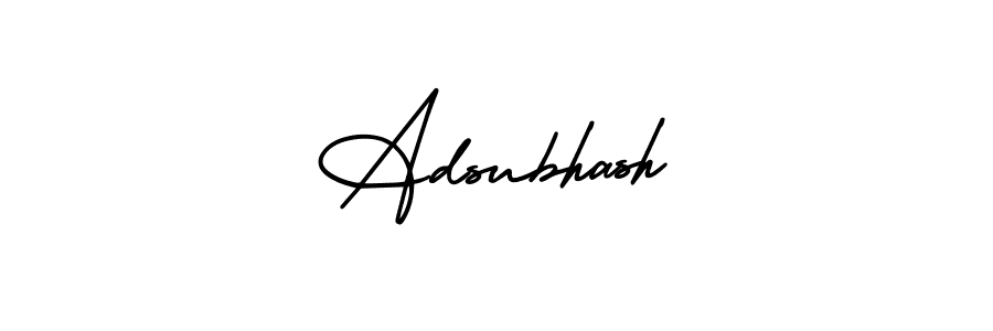 Adsubhash stylish signature style. Best Handwritten Sign (AmerikaSignatureDemo-Regular) for my name. Handwritten Signature Collection Ideas for my name Adsubhash. Adsubhash signature style 3 images and pictures png