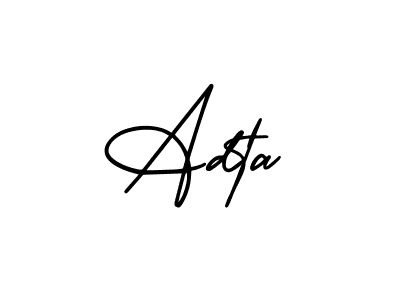 if you are searching for the best signature style for your name Adta. so please give up your signature search. here we have designed multiple signature styles  using AmerikaSignatureDemo-Regular. Adta signature style 3 images and pictures png