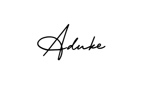 Create a beautiful signature design for name Aduke. With this signature (AmerikaSignatureDemo-Regular) fonts, you can make a handwritten signature for free. Aduke signature style 3 images and pictures png