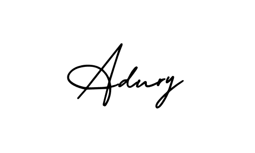 How to make Adury signature? AmerikaSignatureDemo-Regular is a professional autograph style. Create handwritten signature for Adury name. Adury signature style 3 images and pictures png