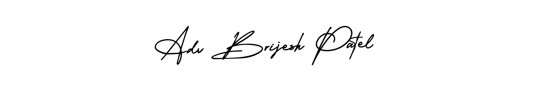 This is the best signature style for the Adv Brijesh Patel name. Also you like these signature font (AmerikaSignatureDemo-Regular). Mix name signature. Adv Brijesh Patel signature style 3 images and pictures png