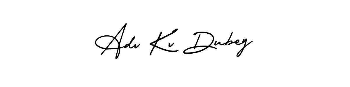 Create a beautiful signature design for name Adv Kv Dubey. With this signature (AmerikaSignatureDemo-Regular) fonts, you can make a handwritten signature for free. Adv Kv Dubey signature style 3 images and pictures png