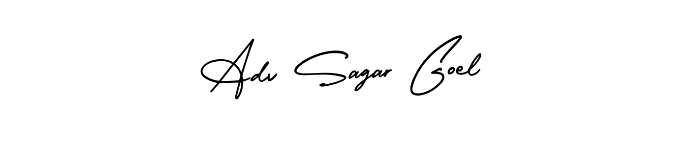 Also You can easily find your signature by using the search form. We will create Adv Sagar Goel name handwritten signature images for you free of cost using AmerikaSignatureDemo-Regular sign style. Adv Sagar Goel signature style 3 images and pictures png