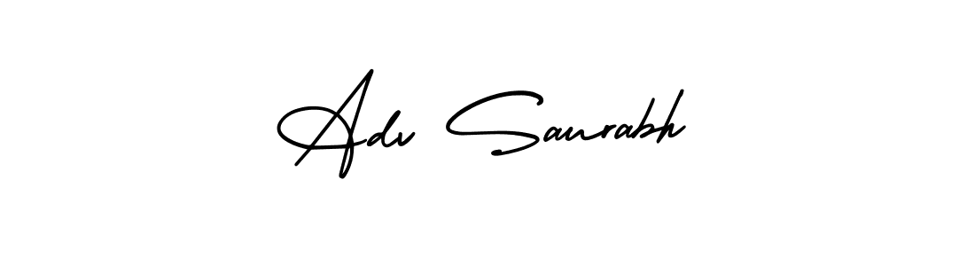 It looks lik you need a new signature style for name Adv Saurabh. Design unique handwritten (AmerikaSignatureDemo-Regular) signature with our free signature maker in just a few clicks. Adv Saurabh signature style 3 images and pictures png