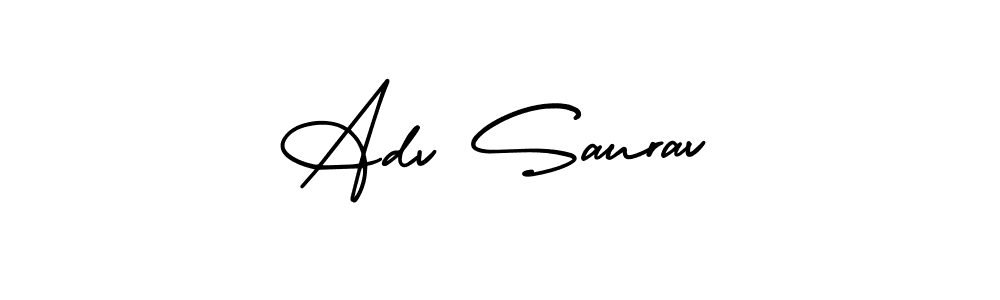 How to make Adv Saurav signature? AmerikaSignatureDemo-Regular is a professional autograph style. Create handwritten signature for Adv Saurav name. Adv Saurav signature style 3 images and pictures png