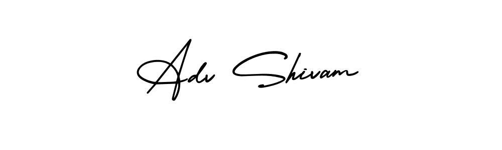 Use a signature maker to create a handwritten signature online. With this signature software, you can design (AmerikaSignatureDemo-Regular) your own signature for name Adv Shivam. Adv Shivam signature style 3 images and pictures png