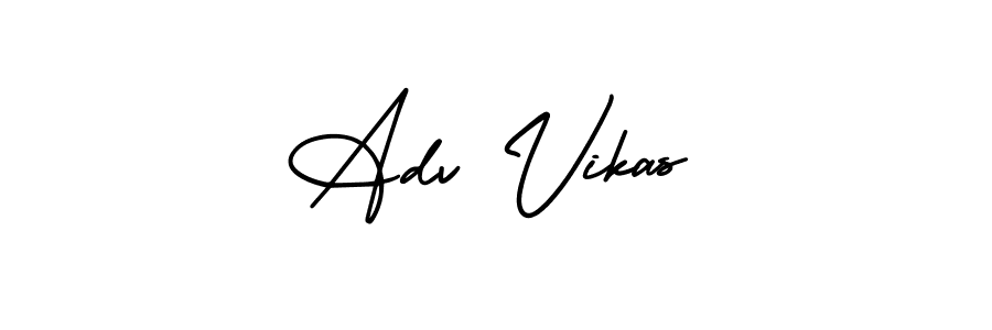 Also we have Adv Vikas name is the best signature style. Create professional handwritten signature collection using AmerikaSignatureDemo-Regular autograph style. Adv Vikas signature style 3 images and pictures png