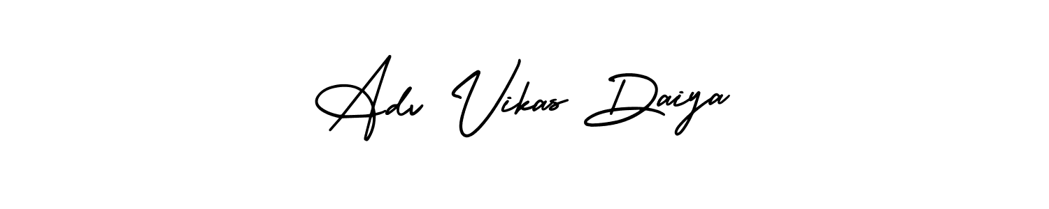 How to make Adv Vikas Daiya name signature. Use AmerikaSignatureDemo-Regular style for creating short signs online. This is the latest handwritten sign. Adv Vikas Daiya signature style 3 images and pictures png