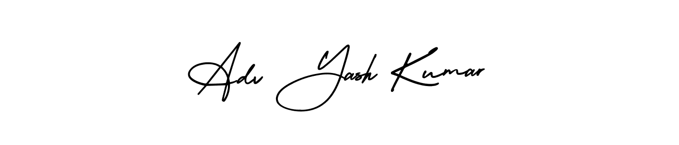 This is the best signature style for the Adv Yash Kumar name. Also you like these signature font (AmerikaSignatureDemo-Regular). Mix name signature. Adv Yash Kumar signature style 3 images and pictures png