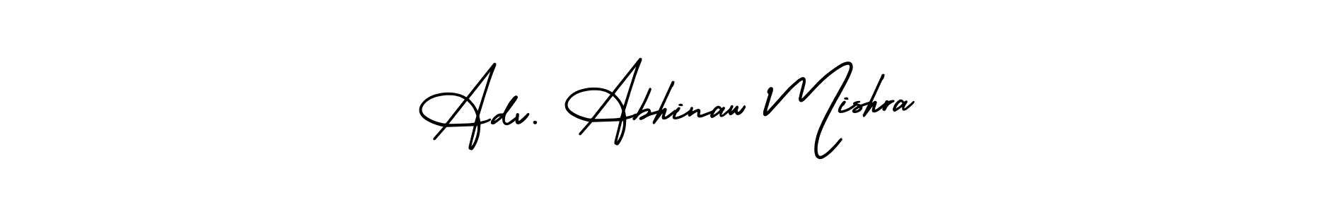 Make a beautiful signature design for name Adv. Abhinaw Mishra. With this signature (AmerikaSignatureDemo-Regular) style, you can create a handwritten signature for free. Adv. Abhinaw Mishra signature style 3 images and pictures png