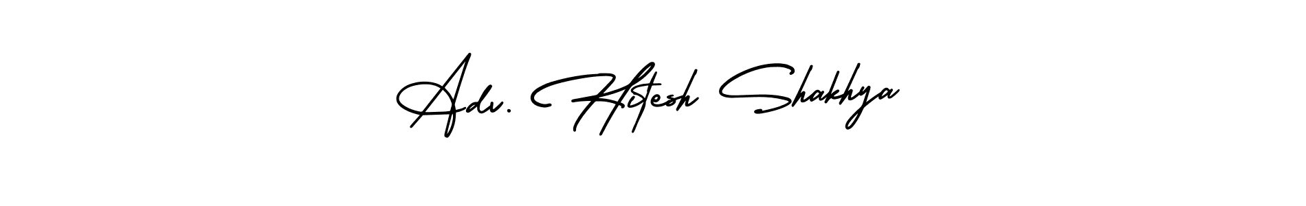 Adv. Hitesh Shakhya stylish signature style. Best Handwritten Sign (AmerikaSignatureDemo-Regular) for my name. Handwritten Signature Collection Ideas for my name Adv. Hitesh Shakhya. Adv. Hitesh Shakhya signature style 3 images and pictures png