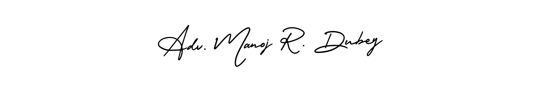 Design your own signature with our free online signature maker. With this signature software, you can create a handwritten (AmerikaSignatureDemo-Regular) signature for name Adv. Manoj R. Dubey. Adv. Manoj R. Dubey signature style 3 images and pictures png