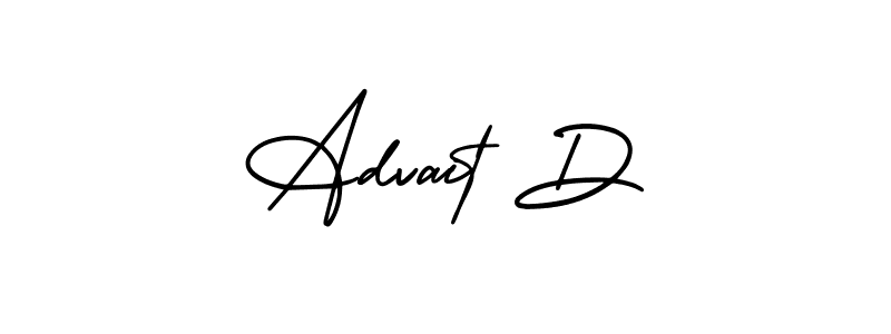 Make a beautiful signature design for name Advait D. Use this online signature maker to create a handwritten signature for free. Advait D signature style 3 images and pictures png